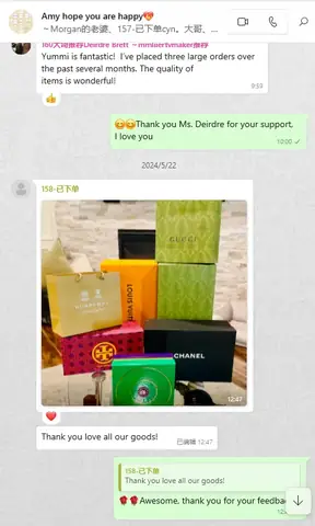 Customer wearing a delivered bag